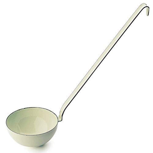 Riess Emaille Schöpflöffel Kochkelle Pastell Serie Küchentool zum Hängen (gelb, 9 cm) von Riess