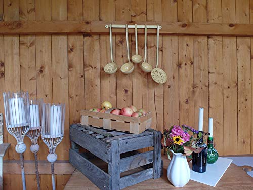 Riess Emaille Set Küchenhelfer mit praktischer Aufhängeleiste (goldgelb) von Riess