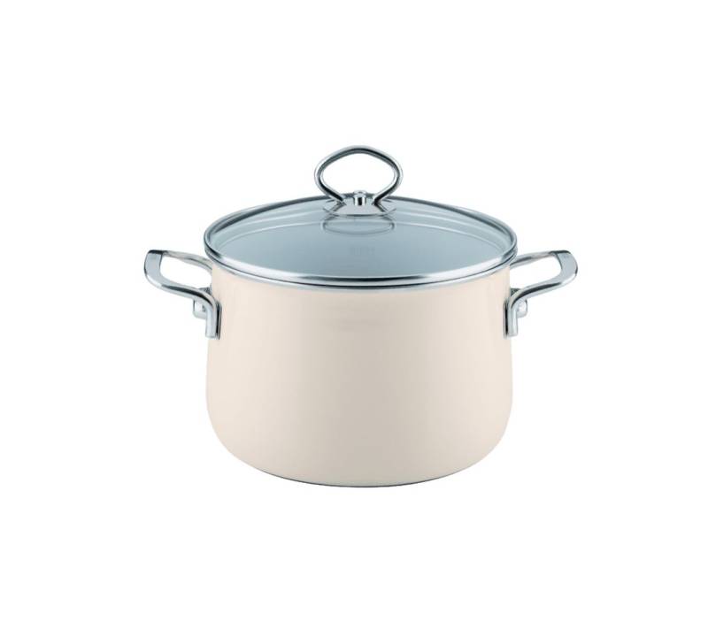 Riess Fleischtopf NOUVELLE Fleischtopf mit Glasdeckel 4 l Beige von Riess