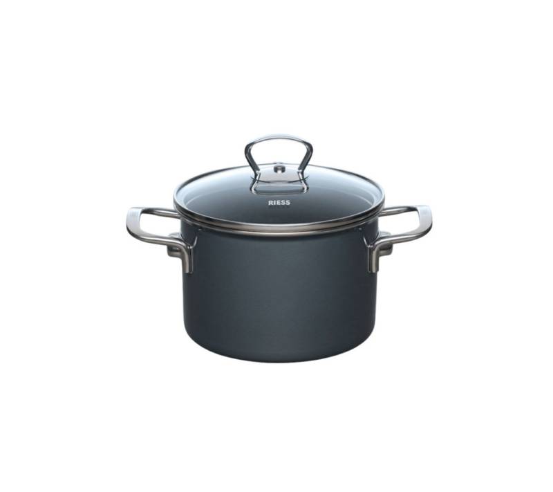 Riess Fleischtopf NOUVELLE PUR Fleischtopf mit Glasdeckel 2 l Dunkelgrau von Riess