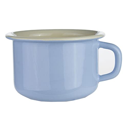 Riess, 0299-006, Kaffeeschale, CLASSIC - BUNT/PASTELL, Farbe Blau, Durchmesser 10 cm, Inhalt 0.4 Liter, Höhe 7.4 cm, Emaille, Kaffeetasse, Induktion von Riess