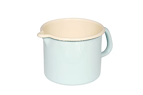 Riess, 0041-006, Schnabeltopf 14, CLASSIC - BUNT/PASTELL, Farbe Türkis, Durchmesser 14 cm, Höhe 12.5 cm, Inhalt 1.7 Liter, Emaille, Induktion von Riess