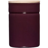 Riess Kitchen Management Vorratsdose 0,52 L Dark Aubergine - Emaille mit Eschenholzdeckel von Riess