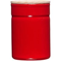 Riess Kitchen Management Vorratsdose 0,525 L Fresh Tomato - Emaille mit Eschenholzdeckel von Riess