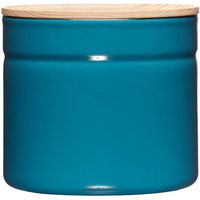 Riess Kitchen Management Vorratsdose 1,35 L Silent Blue - Emaille mit Eschenholzdeckel von Riess