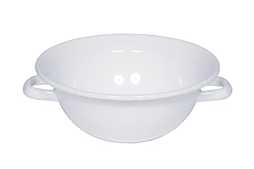 Riess, 0598-033, Miniweitling 22, CLASSIC-WEISS, Durchmesser 22 cm, Inhalt 2.0 Liter, Höhe 9 cm, Emaille, weiß, Minischüssel, Induktion von Riess