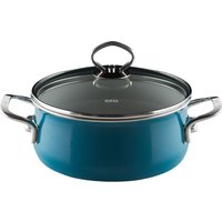 Riess Nouvelle Aquamarin extra stark Kasserolle 24 cm / 4,0 L - Emaille von Riess