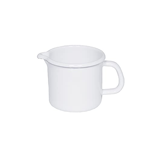 Riess - Schnabeltopf - Milchtopf - Emaille - weiß Ø 14cm - 1.7 Liter von Riess