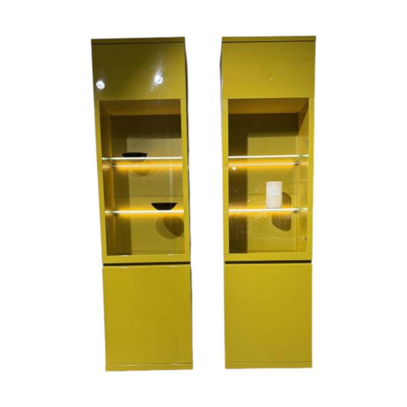 2er-Set Vitrine Linaro Lack Curry Gelb Hochglanz Inklusive Beleuchtung 2er-Set Vitrine Linaro Lack Curry Gelb Hochglanz Inklusive Beleuchtung von Rietberger Möbelwerke