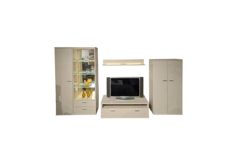 Rietberger Möbelwerke Anbauschrank Wohnwand Cremona Front Lack Crema Hochglanz Cremeweiß von Rietberger Möbelwerke