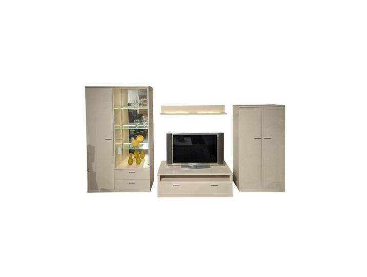 Rietberger Möbelwerke Anbauschrank Wohnwand Cremona Front Lack Crema Hochglanz Cremeweiß von Rietberger-Möbelwerke