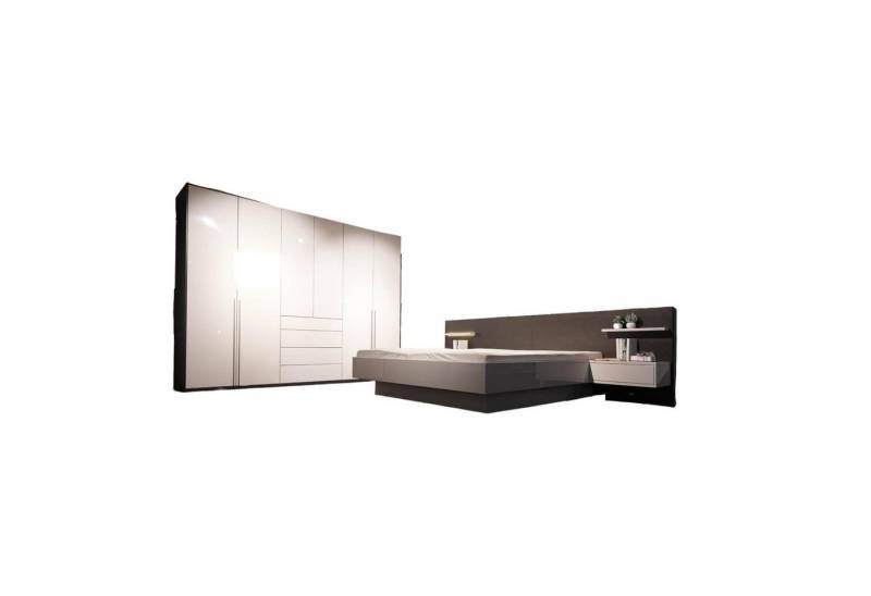 Rietberger Möbelwerke Komplettschlafzimmer Schlafzimmer Valea S71 Lack Brilliantgrau Und Glas von Rietberger Möbelwerke