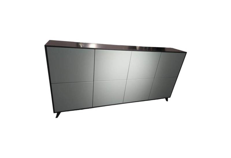 Rietberger Möbelwerke Standvitrine Highboard Lotus Lack Agave Grau Rahmen und Füße Eiche Graphit von Rietberger Möbelwerke