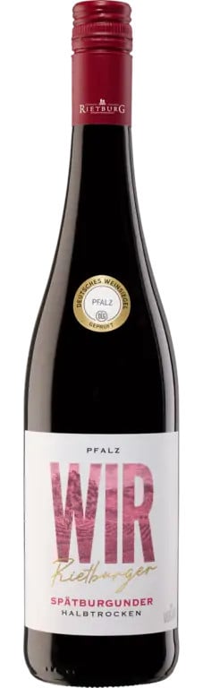 Wir Rietburger Rotwein Spätburgunder QbA halbtrocken 0,75l von Rietburg