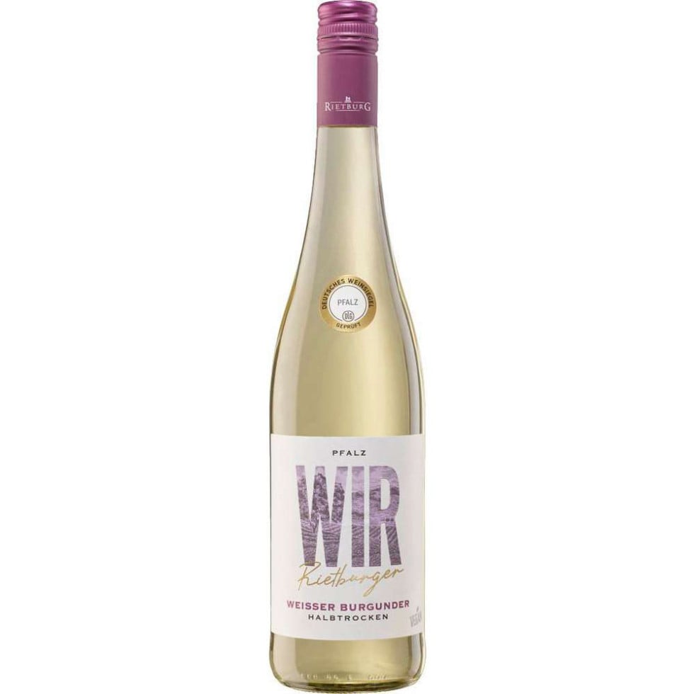 Wir Rietburger Weißwein Pfalz Weißer Burgunder QbA halbtrocken 0,75 l Wir Rietburger Weißwein Pfalz Weißer Burgunder QbA halbtrocken 0,75 l von Rietburg