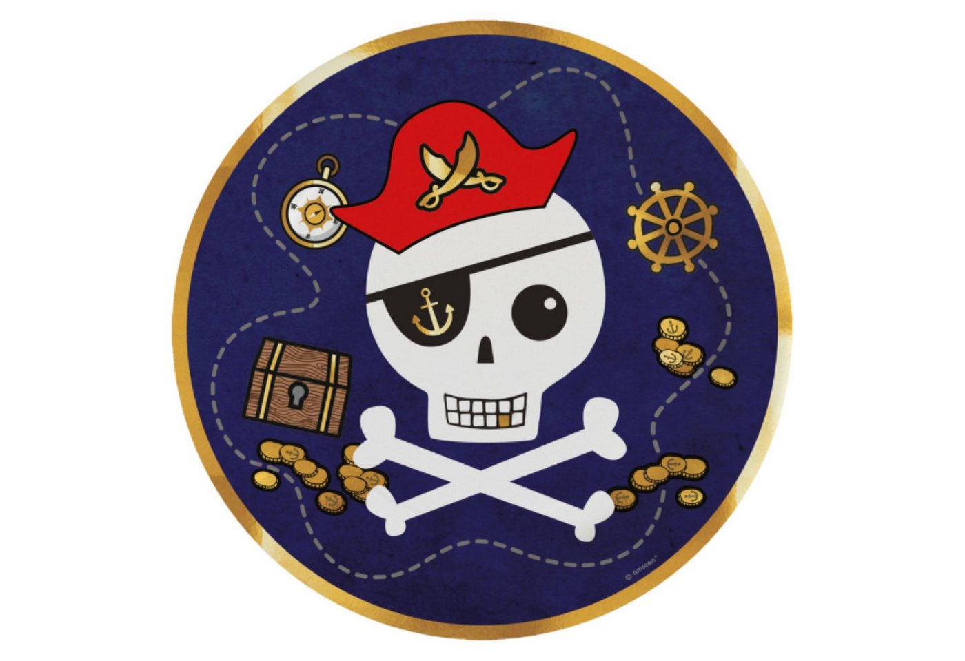 Riethmüller GmbH Hängedekoration 'Pirates Map', 8 Pappteller Ø 23 cm Riethmüller GmbH Hängedekoration 'Pirates Map', 8 Pappteller Ø 23 cm von Riethmüller GmbH