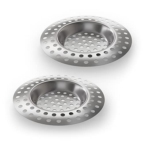 Rietlow® Abflusssieb 2 Stück - Duschsieb - Universal Waschbecken Sieb aus Edelstahl - Anti-Rost Spülbecken Sieb/Haarsieb Dusche mit verbesserter Filterfunktion - Abflusssieb Waschbecken - Ø 7,5cm von Rietlow