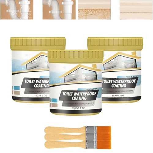 150g Multifunctional Invisible Waterproof Coating, 2024 New Invisible Waterproof Agent,Transparent Waterproof Coating,Waterproof Insulating Sealant,Waterproof Coating for Plastic (3 Pcs) von Rietoiu