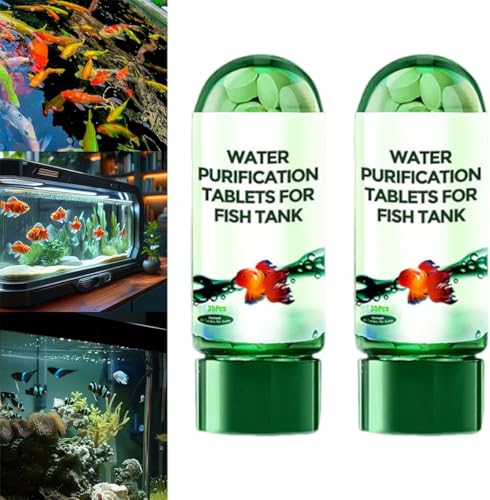 Powerful Aquarium Water Purification Tablet,2025 New Portable Aqua Water Purification Tablets,Water Purifying Tablets for Fish Tan,Water Filter Tablets,Fish Tank Cleaner,Aquarium Remover (2 Pcs) von Rietoiu