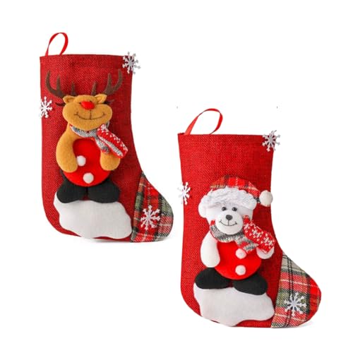 2 Stück Nikolausstrumpf Weihnachtsstrumpf,Weihnachtsdeko Nikolausstiefel zum Befüllen Weihnachtssocken Nikolaus Socken Nikolaussocken zum Befüllen und Aufhängen für Weihnachtsbaum Weihnachten Deko 2 Stück Nikolausstrumpf Weihnachtsstrumpf,Weihnachtsdeko Nikolausstiefel zum Befüllen Weihnachtssocken Nikolaus Socken Nikolaussocken zum Befüllen und Aufhängen für Weihnachtsbaum Weihnachten Deko von Riewy