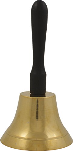 Riffelmacher 13361 - Glocke aus Metall mit Holzgriff, Maße 7 x 12 cm, Engelsgeläut, Heilig Abend, Bescherung, Tischglocke, Weihnachten von Riffelmacher & Weinberger