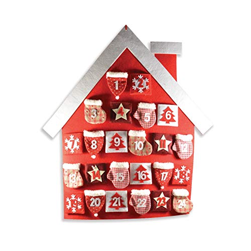 Riffelmacher 19546 - Adventskalender im Hausdesign zum Befüllen, aus Filz 65 x 73 cm von Riffelmacher & Weinberger