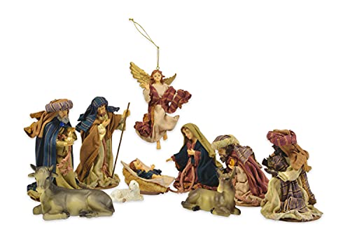 Riffelmacher 78012 - Krippenfiguren Orient für die Weihnachtskrippe, Figuren max. 13 cm groß, 10 teiliges Set, Weihnachten, Weihnachtsgeschichte, Geschenk von Riffelmacher & Weinberger