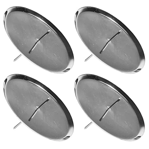 Riffelmacher Adventskerzenhalter Ø 10 cm Silber 10787 | 4 Stück - Kerzenhalter für Stumpenkerzen Adventsgesteck Adventskranz von Riffelmacher & Weinberger