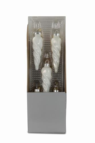 Riffelmacher Christbaumschmuck Eiszapfen | 5er Set Weiß Matt & Glanz | Glas 10 cm | 29367 Riffelmacher Christbaumschmuck Eiszapfen | 5er Set Weiß Matt & Glanz | Glas 10 cm | 29367 von Riffelmacher & Weinberger
