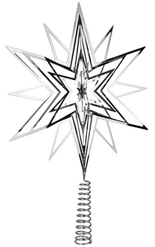 Riffelmacher Christbaumspitze Metall Stern 33cm | 17859 - Silber von Riffelmacher & Weinberger