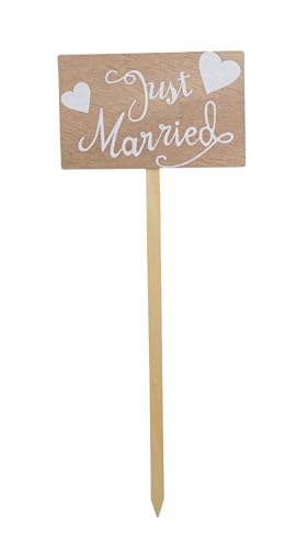 Riffelmacher Dekostecker Just Married | 10x26 cm | Holz weiß/Natur | Hochzeit Schild Gartenstecker Tischdeko Vintage Boho Liebe | 07530 Riffelmacher Dekostecker Just Married | 10x26 cm | Holz weiß/Natur | Hochzeit Schild Gartenstecker Tischdeko Vintage Boho Liebe | 07530 von Riffelmacher & Weinberger