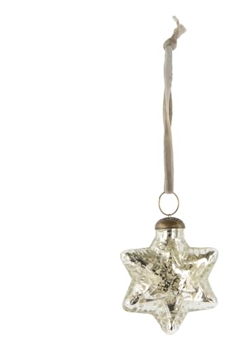 Riffelmacher Glasstern zum Hängen | 8 cm | Silber antik | Weihnachtsbaumschmuck Dekoanhänger | Glas Deko Stern festlich edel Vintage | 11050 Riffelmacher Glasstern zum Hängen | 8 cm | Silber antik | Weihnachtsbaumschmuck Dekoanhänger | Glas Deko Stern festlich edel Vintage | 11050 von Riffelmacher & Weinberger