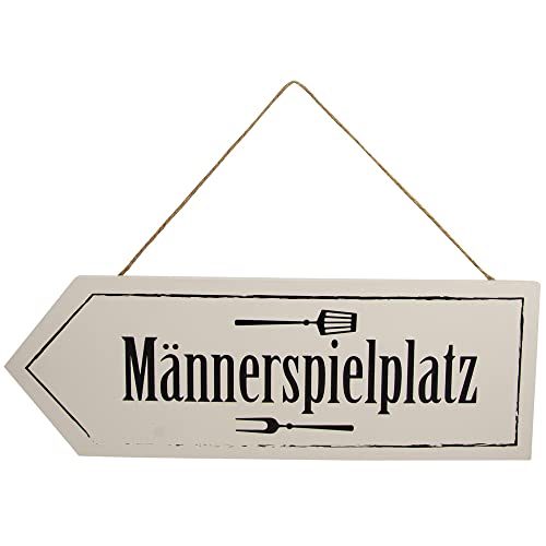 Riffelmacher Holz Dekoschild Männerspielplatz 40 x 25 cm | 08530 - Gartendekoration von Riffelmacher & Weinberger