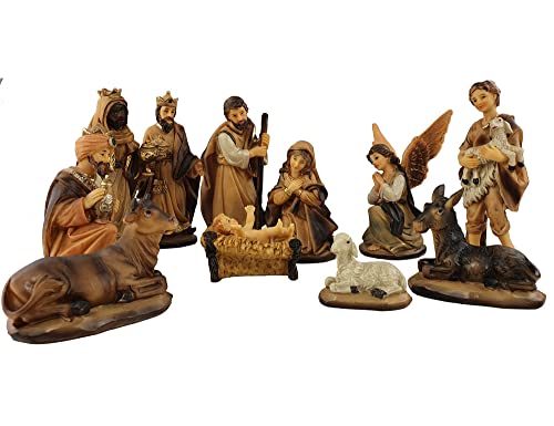 Riffelmacher Krippenfigurenset Basic 11-TLG. 78314-8-11 cm - Handarbeit Weihnachtskrippe Jesus Geburt Weihnachtswunder Heiligabend Dekoration von Riffelmacher & Weinberger