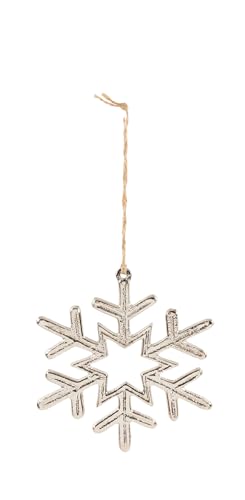 Riffelmacher Schneeflocke Hänger | 11,5x12,5 cm | Aluminium Silber | Weihnachtsbaum Deko zum Aufhängen | winterlich edel glänzend | 15859 von Riffelmacher & Weinberger