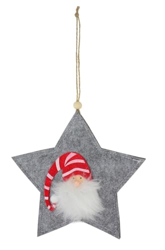 Riffelmacher Stern zum Hängen | Grau mit Wichtel aus Stoff | Weihnachtsanhänger 20×2 cm | 12240 Riffelmacher Stern zum Hängen | Grau mit Wichtel aus Stoff | Weihnachtsanhänger 20×2 cm | 12240 von Riffelmacher & Weinberger