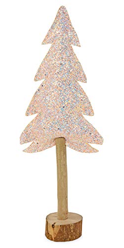 Riffelmacher Tannenbaum stehend 45cm 70116 - Utopiaglitter Rosa - Weihnachtsdekoration zum Hinstellen Weihnachten Heiligabend Standdeko von Riffelmacher & Weinberger