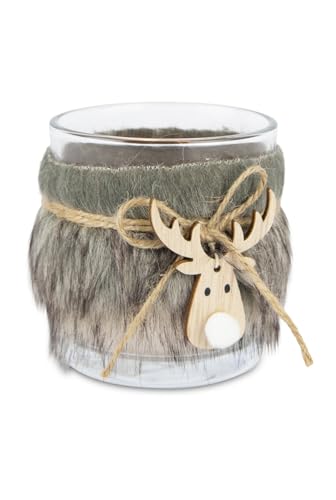 Riffelmacher Windlicht mit Filz & Hirschkopf | 7,5x8 cm | Glas grau | Teelichthalter Winterdeko Weihnachten rustikal skandinavisch | 13130 Riffelmacher Windlicht mit Filz & Hirschkopf | 7,5x8 cm | Glas grau | Teelichthalter Winterdeko Weihnachten rustikal skandinavisch | 13130 von Riffelmacher & Weinberger