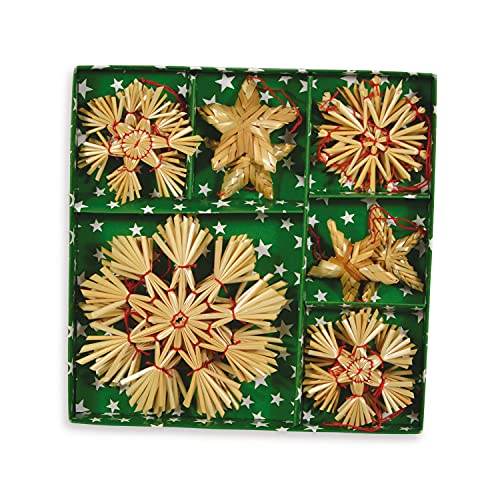 Strohsterne Sortiment I 4-10 cm 16 Stück Innenbereich Weihnachten Baumschmuck von Riffelmacher & Weinberger