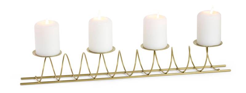 Riffelmacher Adventsleuchter Spirale gold 60,5 x 8 x 9,5 cm von Riffelmacher