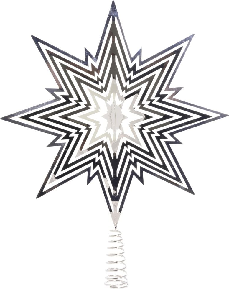 Riffelmacher Baumspitze Metall silber 33 cm von Riffelmacher