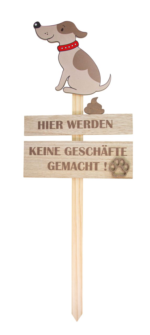 Riffelmacher Dekoschild Hund Bitte keine Geschäfte 29,5 x 2 x 8,5 cm von Riffelmacher