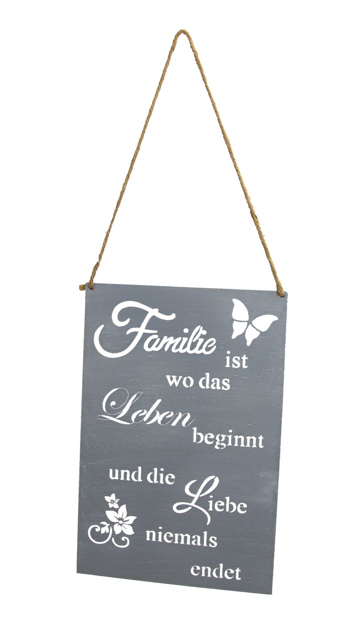 Riffelmacher Dekoschild zum Hängen Familie 20 x 30 cm von Riffelmacher