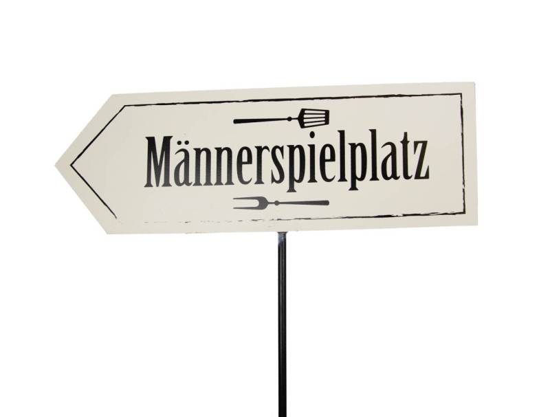 Riffelmacher Dekostecker Männerspielplatz 40 x 25/100 cm von Riffelmacher