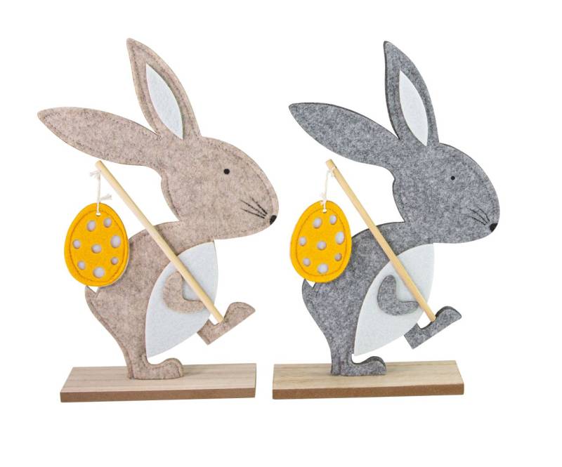 Riffelmacher Hase Wandersmann mit Ei 19 x 5 x 30 cm von Riffelmacher