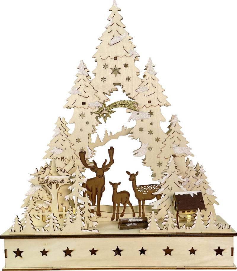 Riffelmacher Hirsche in Baumleuchter LED aus Holz 29 x 9 x 35 cm Riffelmacher Hirsche in Baumleuchter LED aus Holz 29 x 9 x 35 cm von Riffelmacher