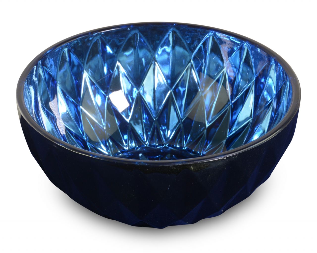 Riffelmacher Schale Diamantform aus Glas blau von Riffelmacher