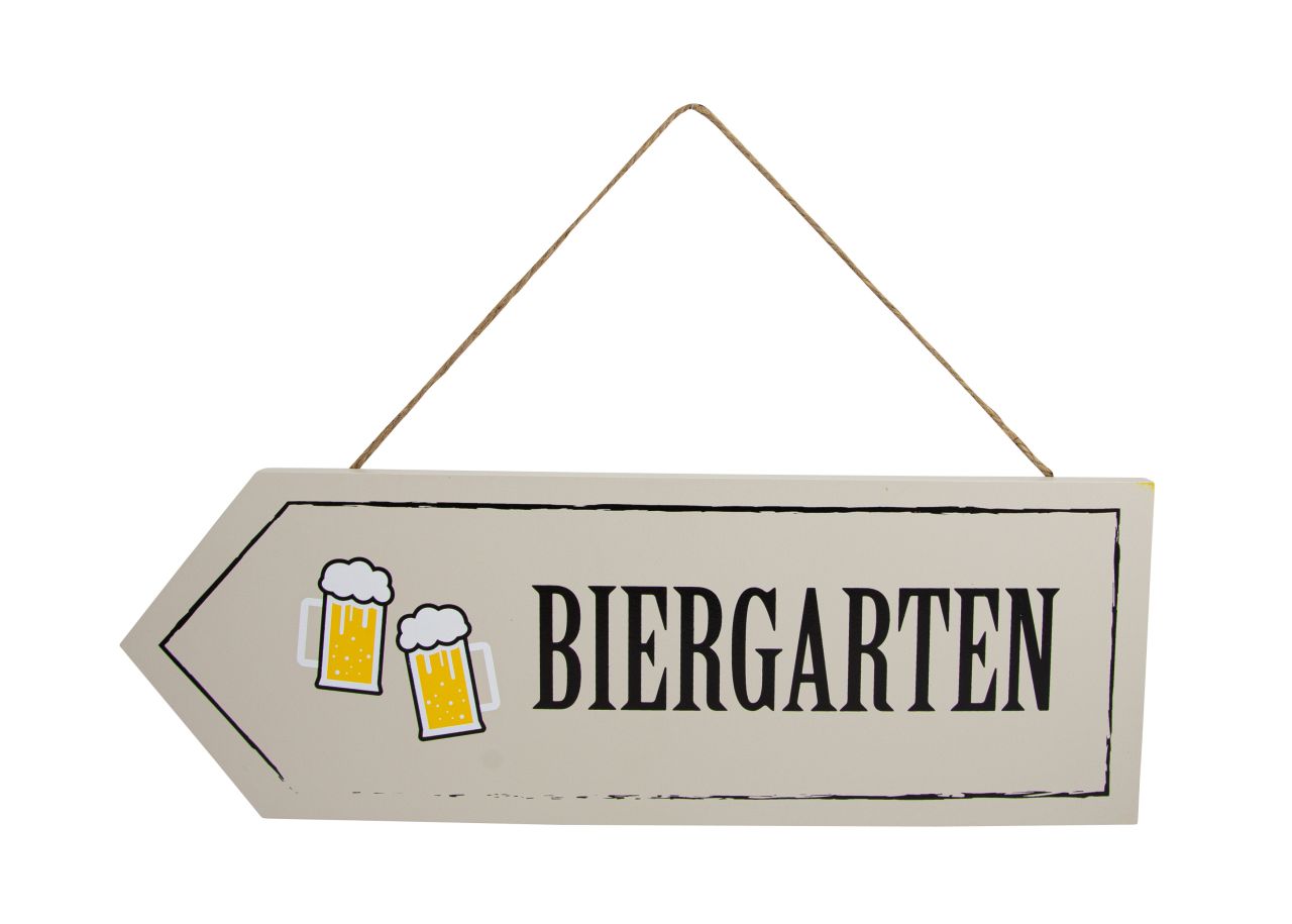 Riffelmacher Schild Biergarten zum Hängen 40 x 25 cm von Riffelmacher