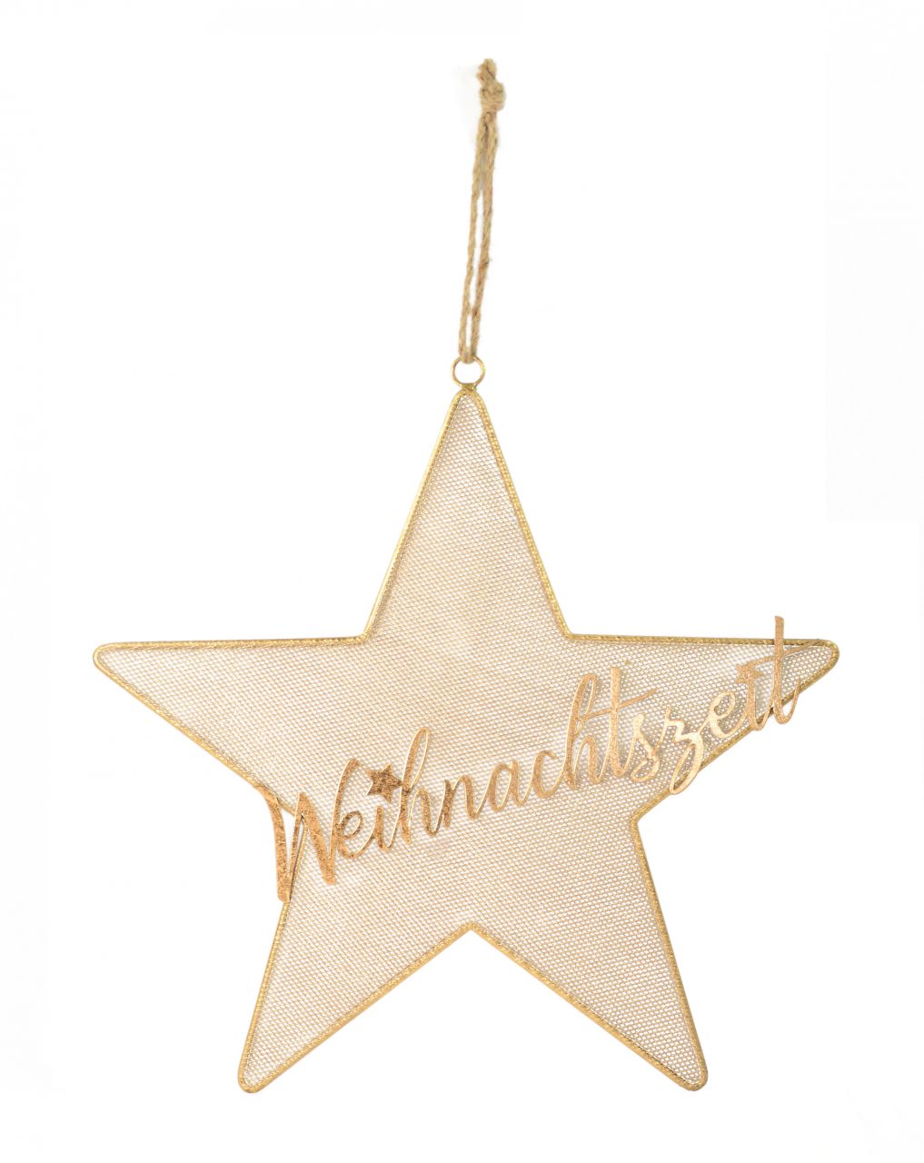 Riffelmacher Stern Weihnachtszeit aus Metall 40 x 0.5 x 39.5 cm gold von Riffelmacher