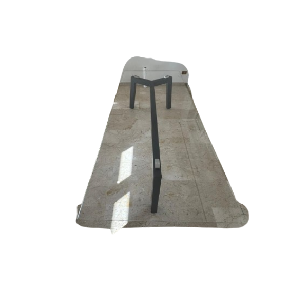 Rechteckiger Esstisch aus Glas mit lackiertem Aluminiumgestell – Treble, Riflessi Rechteckiger Esstisch aus Glas mit lackiertem Aluminiumgestell – Treble, Riflessi von Riflessi
